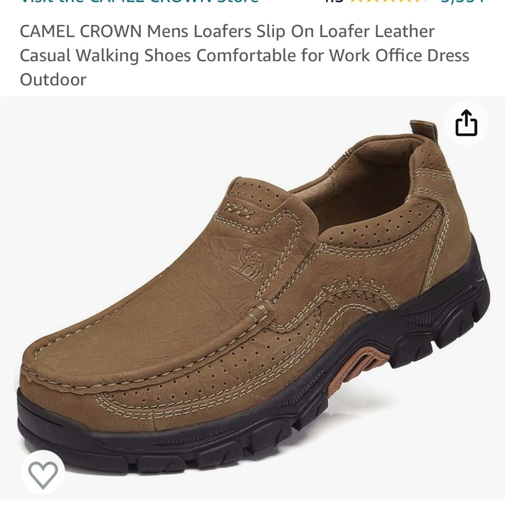 Camel Crown slip-on walking shoes